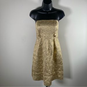 Shoshanna Gold strapless dress